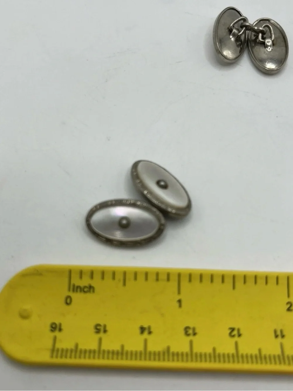 Vintage Art Deco Mother Of Pearl Cufflinks